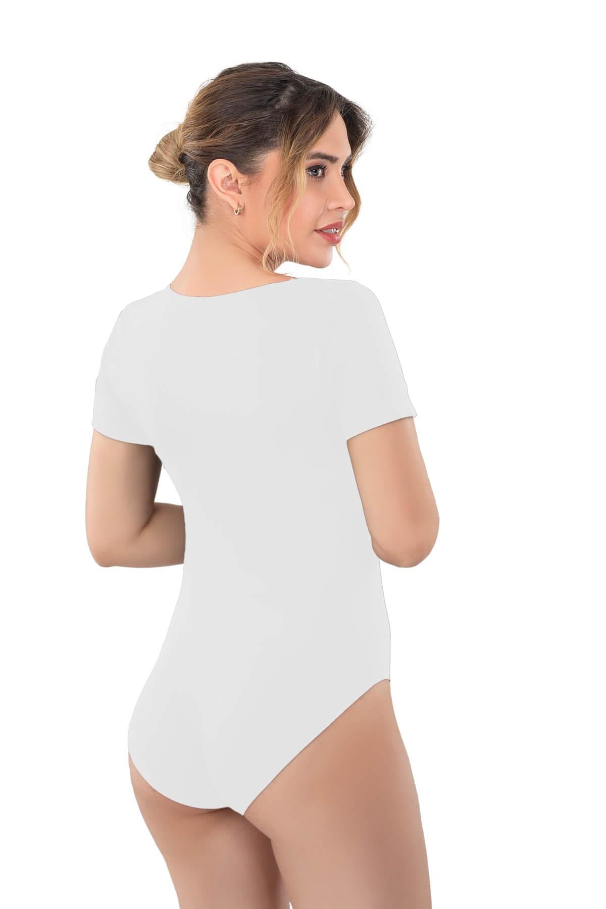 BEYAZ DesBerries 1926 Soft Yarım Kollu Body