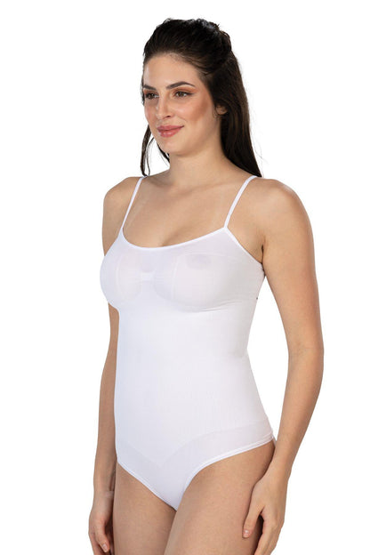 BEYAZ DesBerries 1927 İp Askıllı Ripli String Body