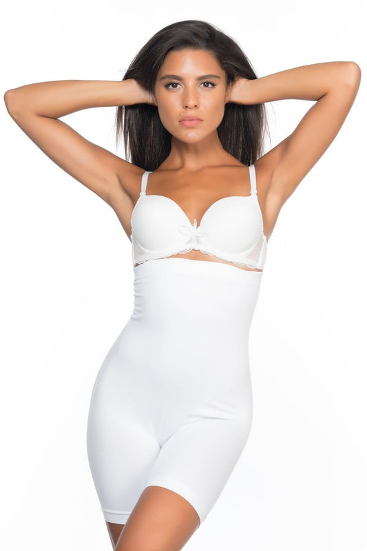 BEYAZ DesBerries 2007 Yüksek Bel Paçalı Korse