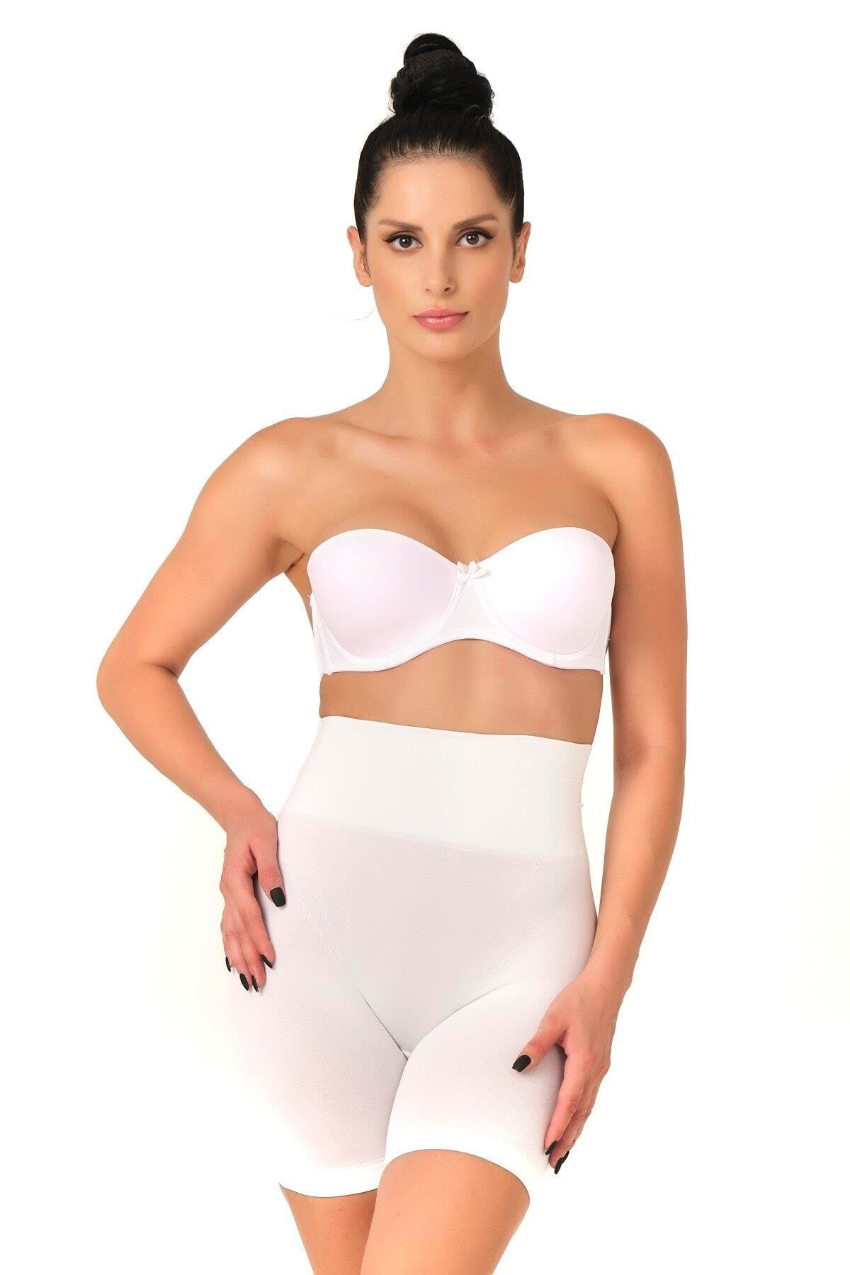 BEYAZ DesBerries 2017 Düşük Bel Double Pantalon Korse