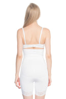 BEYAZ DesBerries 2027 Yüksek Bel Dantelli Paçalı Korse