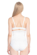 BEYAZ 2028 Dantelli Yüksek Bel Slip Korse