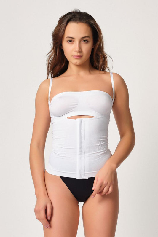 BEYAZ DesBerries 2030 Agraflı Göğsü Açık Atlet Korse