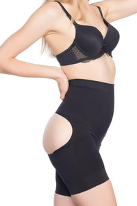 SİYAH DesBerries 2032 Popo Açık Masajlı Boxer Korse