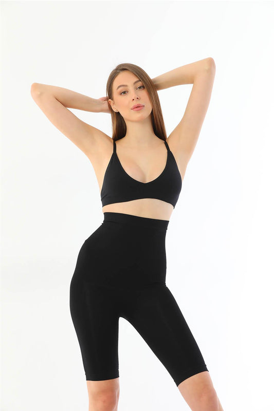 SİYAH 2037 Yüksek Bel Uzun Paçalı Özel Korse