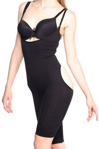 SİYAH DesBerries 2038 Popo ve Göğsü Açık Paçalı Boy Korse