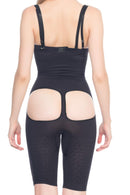 SİYAH DesBerries 2038 Popo ve Göğsü Açık Paçalı Boy Korse