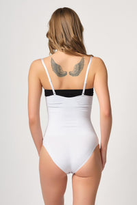 BEYAZ DesBerries 2043 Göğsü Açık Agraflı Body Korse