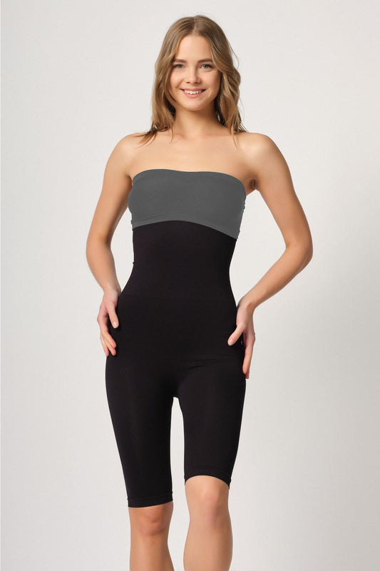 SİYAH DesBerries 2044 Yüksek Bel Double Uzun Paçalı Korse