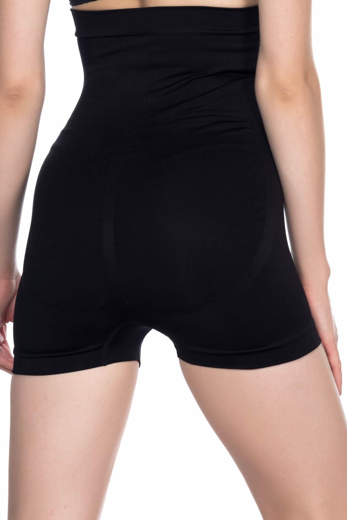 SİYAH DesBerries 2047 Yüksek Bel Boxer Korse