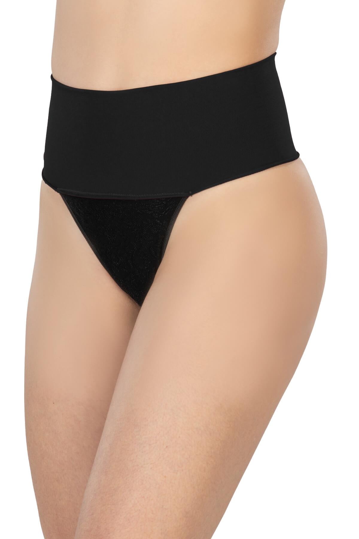 SİYAH DesBerries 2048 Seamless Çift Renk String Korse