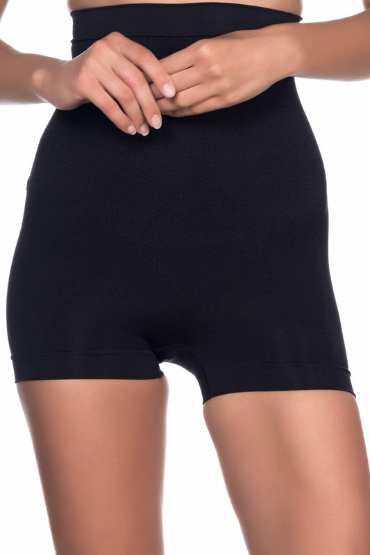 SİYAH DesBerries 2055 Yüksek Bel Masajlı Boxer Korse