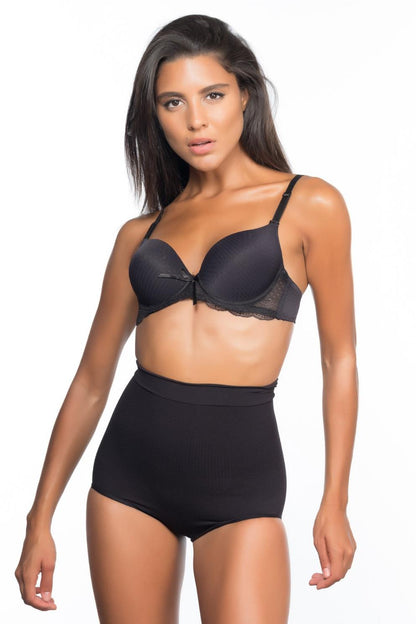 SİYAH DesBerries 2057 Yüksek Bel Masajlı Slip Korse