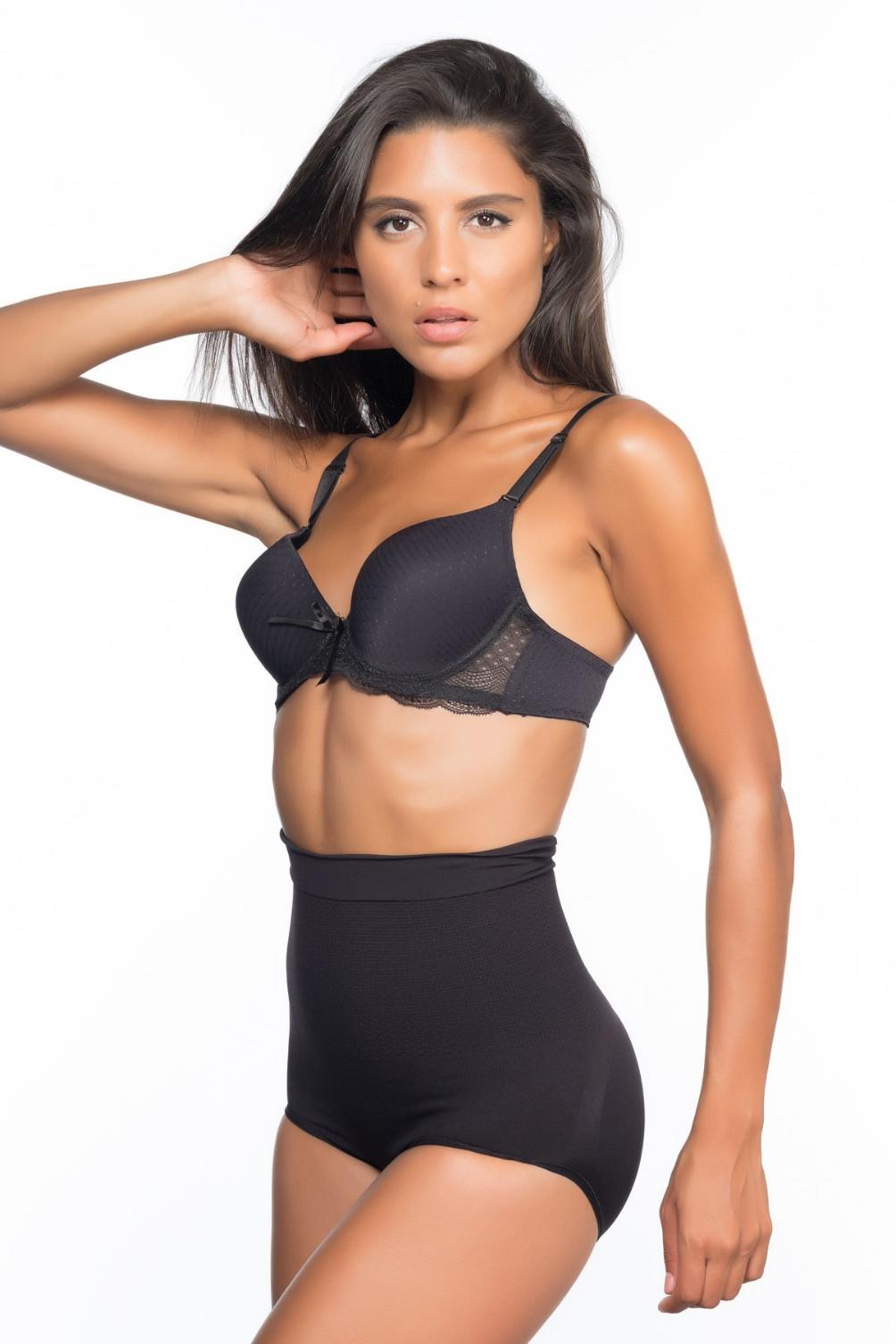 SİYAH DesBerries 2057 Yüksek Bel Masajlı Slip Korse