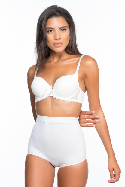 BEYAZ DesBerries 2057 Yüksek Bel Masajlı Slip Korse
