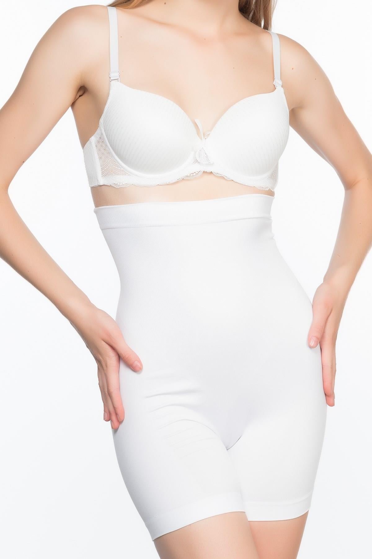 BEYAZ DesBerries 2063 Popo Açık Paçalı Korse