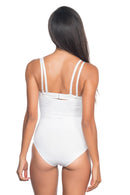 BEYAZ DesBerries 2073 Göğüsü Açık Desenli Body Korse