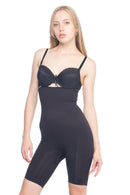 SİYAH DesBerries 2074 Yüksek Bel Desenli Double Uzun Paça Korse