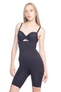 SİYAH DesBerries 2074 Yüksek Bel Desenli Double Uzun Paça Korse