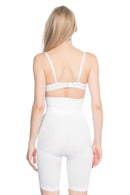 BEYAZ DesBerries 2074 Yüksek Bel Desenli Double Uzun Paça Korse