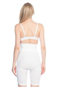 BEYAZ DesBerries 2074 Yüksek Bel Desenli Double Uzun Paça Korse