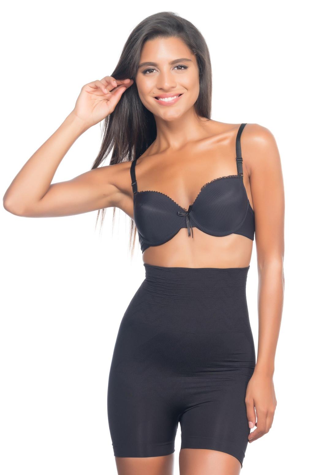 SİYAH DesBerries 2075 Yüksek Bel Desenli Double Kısa Paça Korse