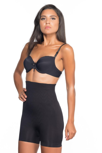 SİYAH DesBerries 2075 Yüksek Bel Desenli Double Kısa Paça Korse