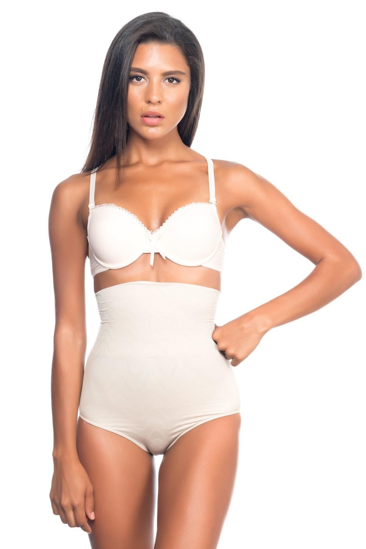 TEN 2079 Yüksek Bel Desenli Double Slip Korse