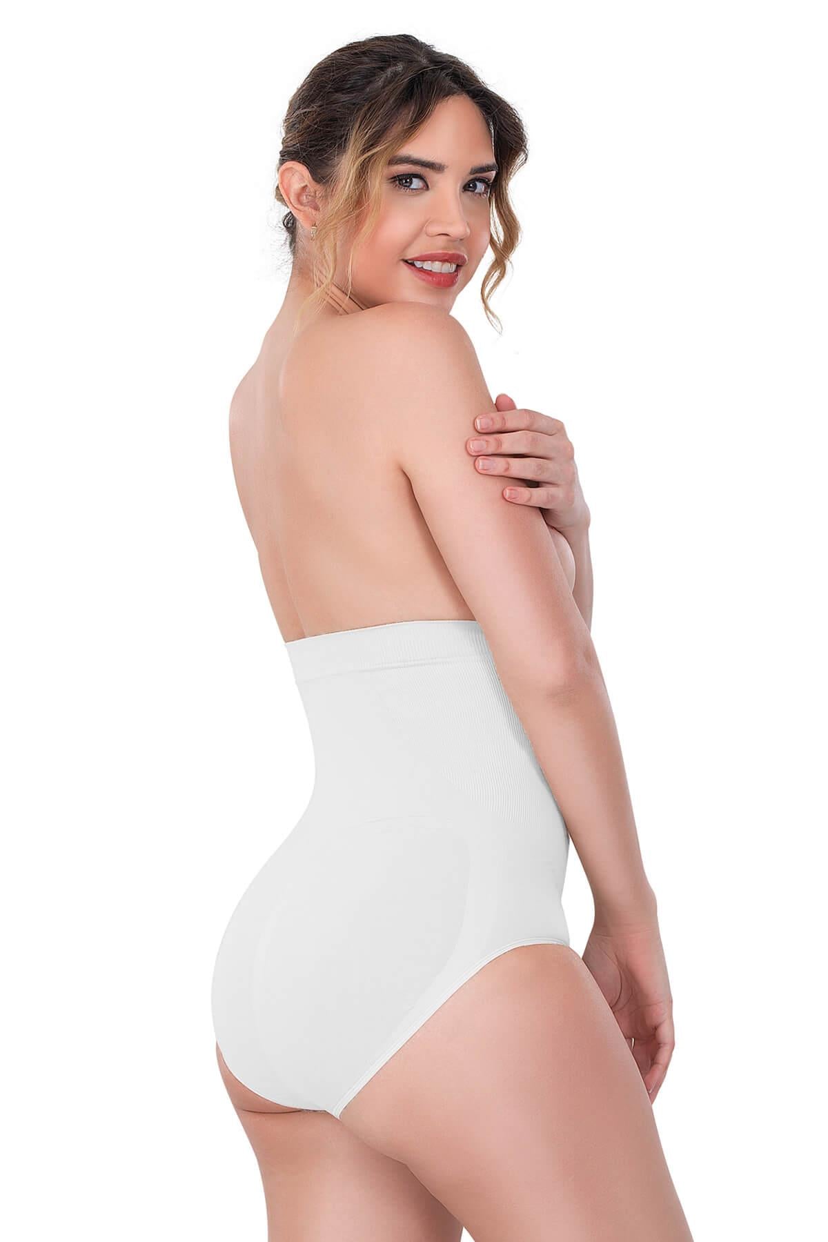 BEYAZ DesBerries 2080 Yüksek Bel Çıtçıtlı Slip Korse