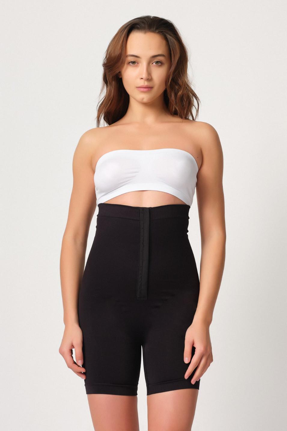 SİYAH DesBerries 2087 Önden Agraflı Paçalı Korse