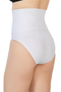 BEYAZ DesBerries 2090 Önü Dantelli Yüksek Bel Slip Korse