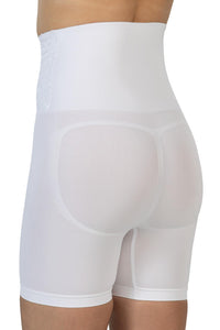BEYAZ DesBerries 2091 Önü Dantelli Yüksek Bel Boxer Korse