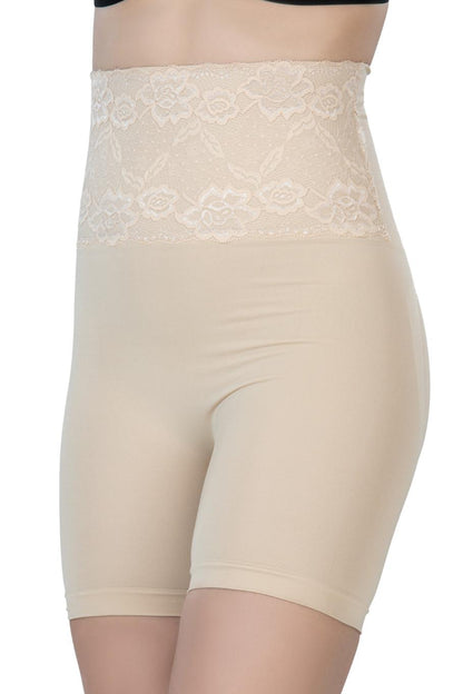 TEN DesBerries 2091 Önü Dantelli Yüksek Bel Boxer Korse