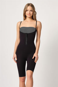 SİYAH DesBerries 2093 Ön Agraflı Göğsü Açık Paçalı Boy Korse