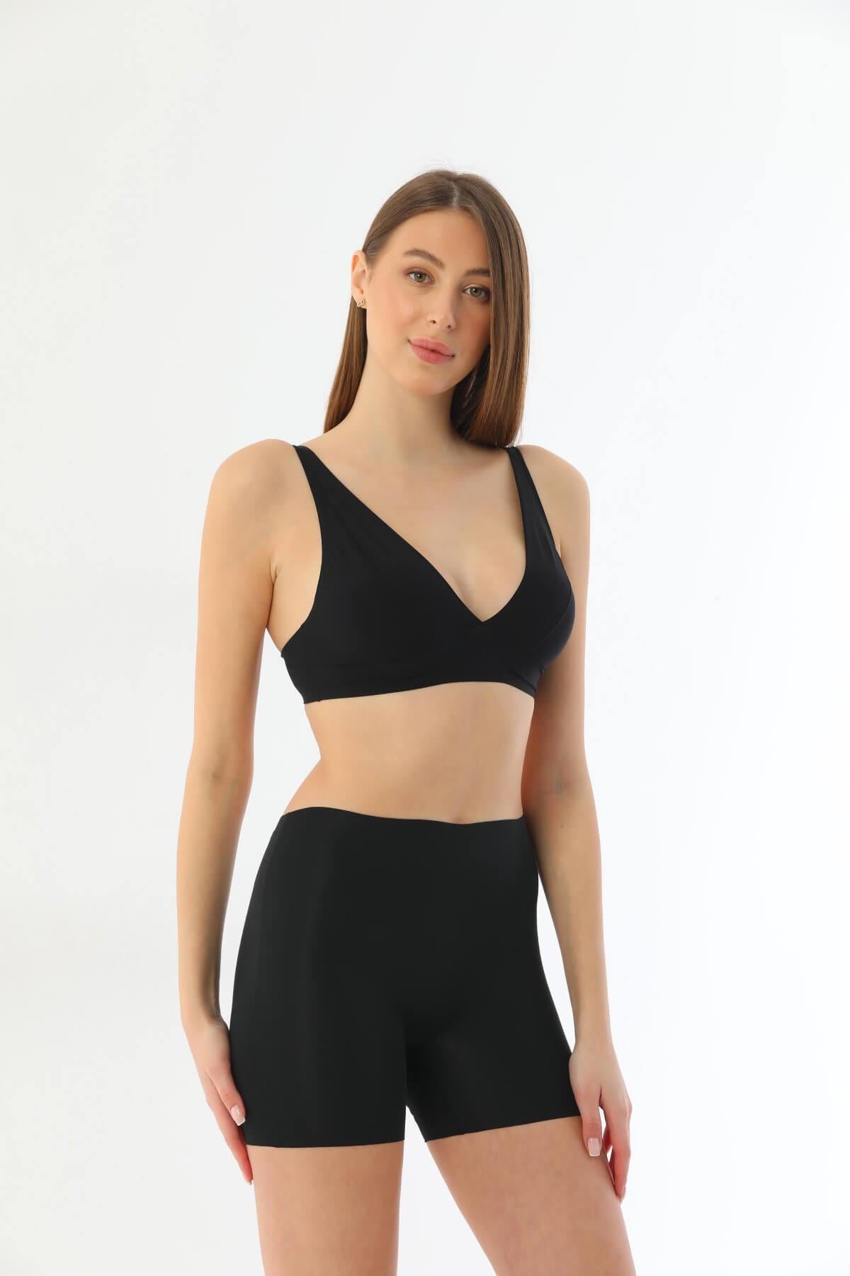 SİYAH 2703 Lazer Kesim İz Yapmaz Hayalet Boxer