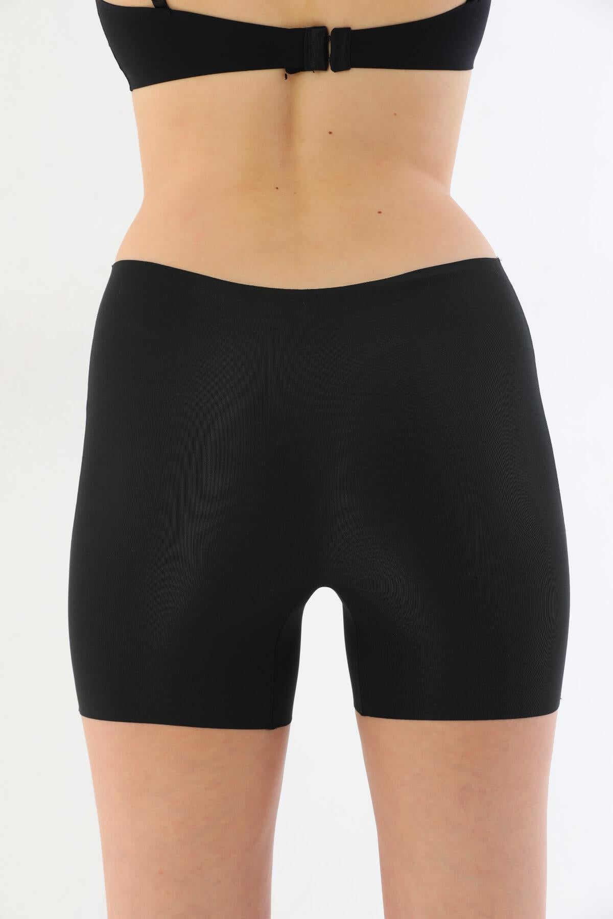 SİYAH 2703 Lazer Kesim İz Yapmaz Hayalet Boxer