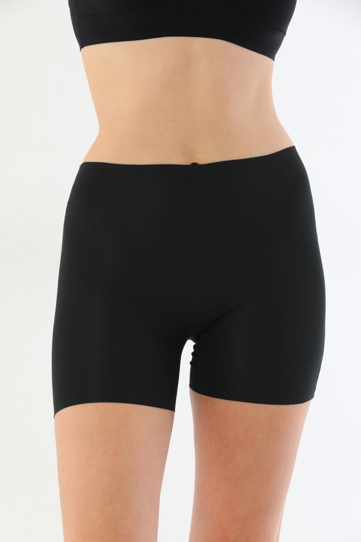 SİYAH DesBerries 2703 Lazer Kesim İz Yapmaz Hayalet Boxer
