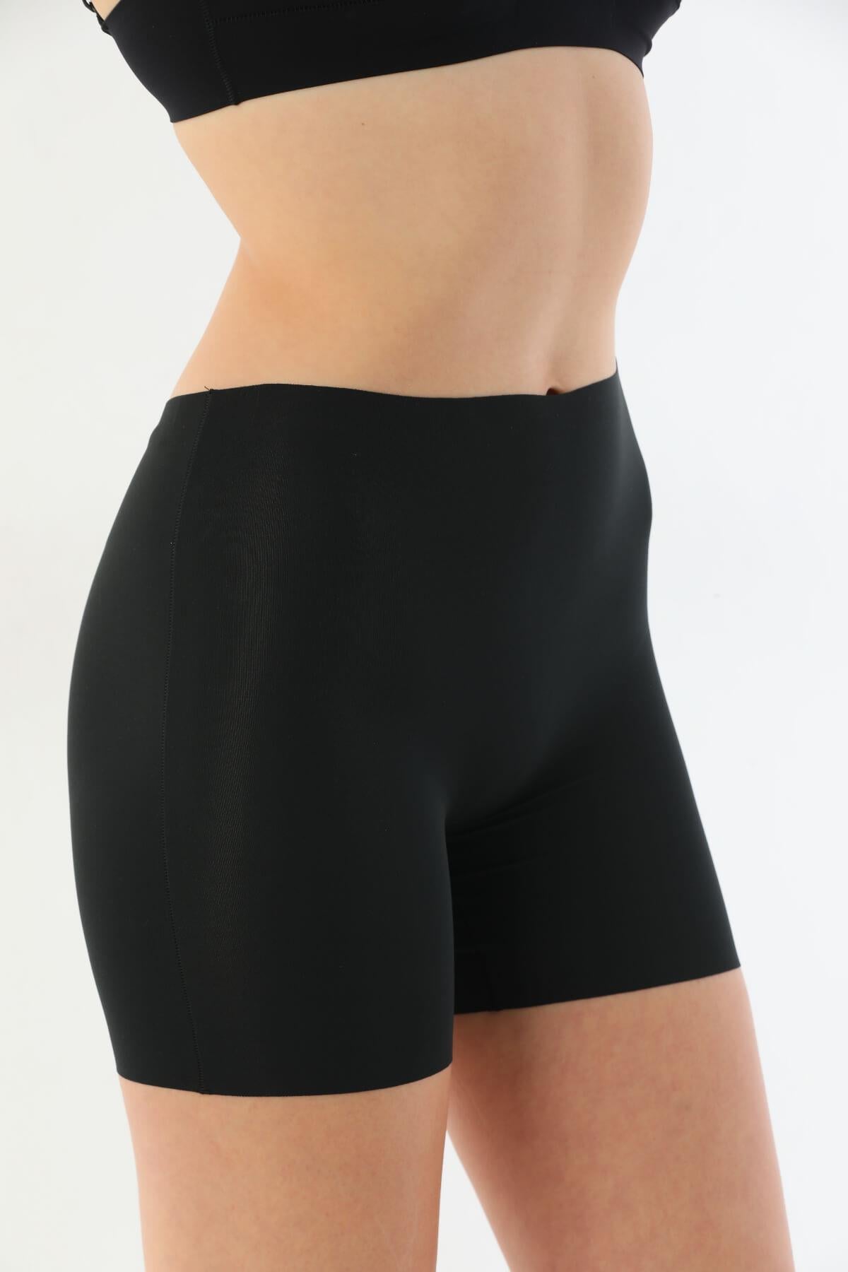 SİYAH DesBerries 2703 Lazer Kesim İz Yapmaz Hayalet Boxer