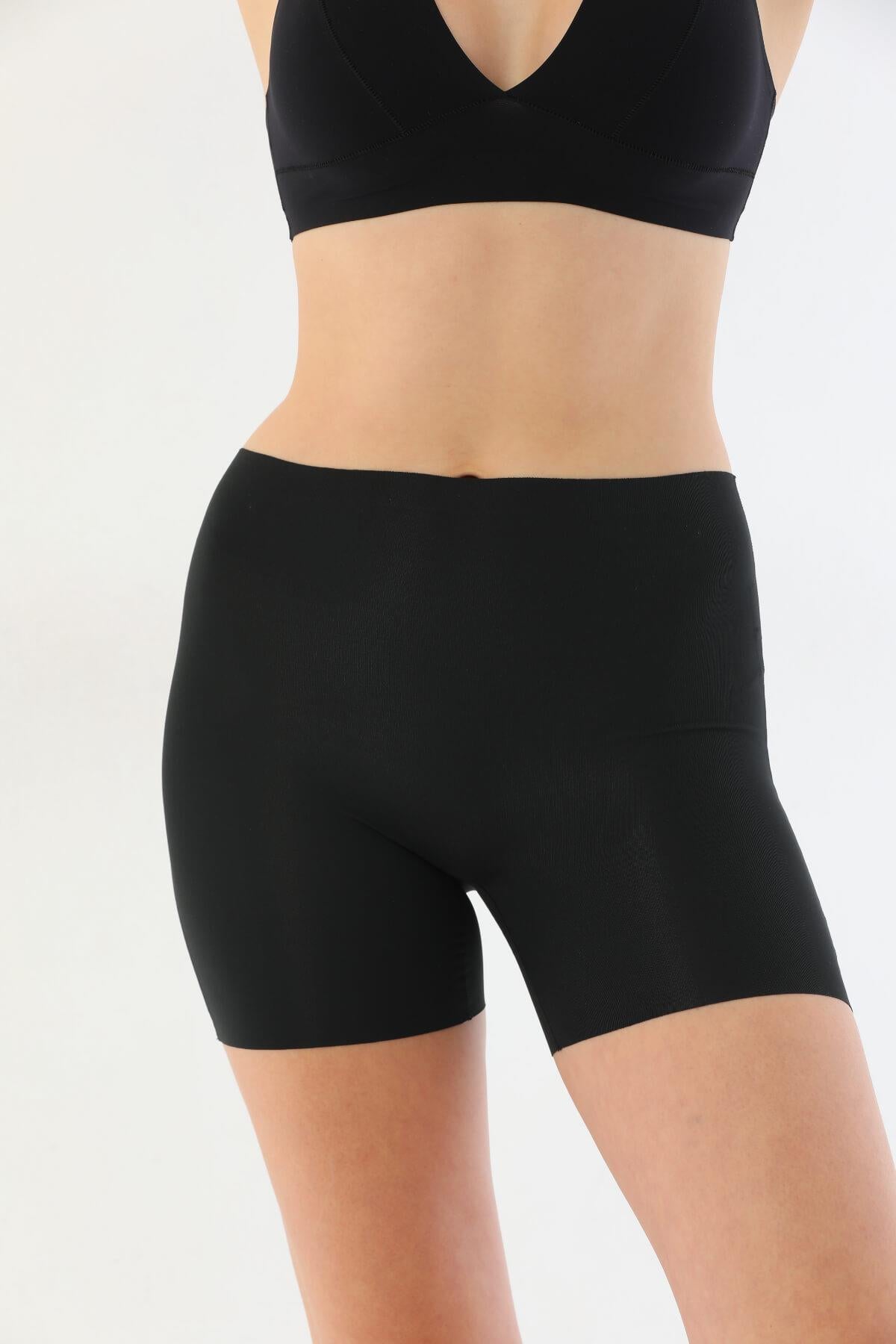 SİYAH 2703 Lazer Kesim İz Yapmaz Hayalet Boxer