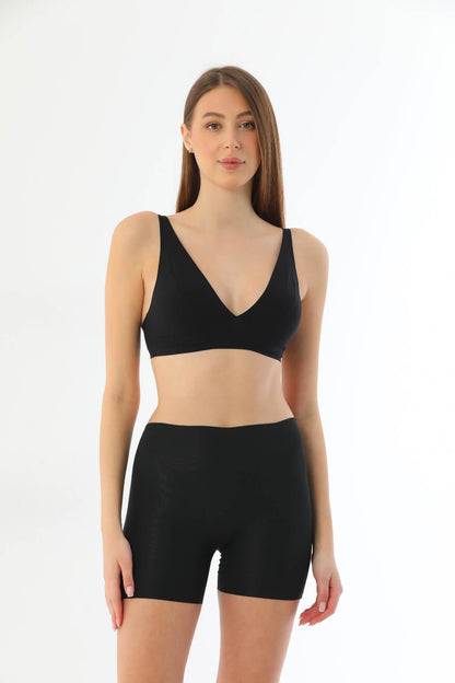 SİYAH 2703 Lazer Kesim İz Yapmaz Hayalet Boxer