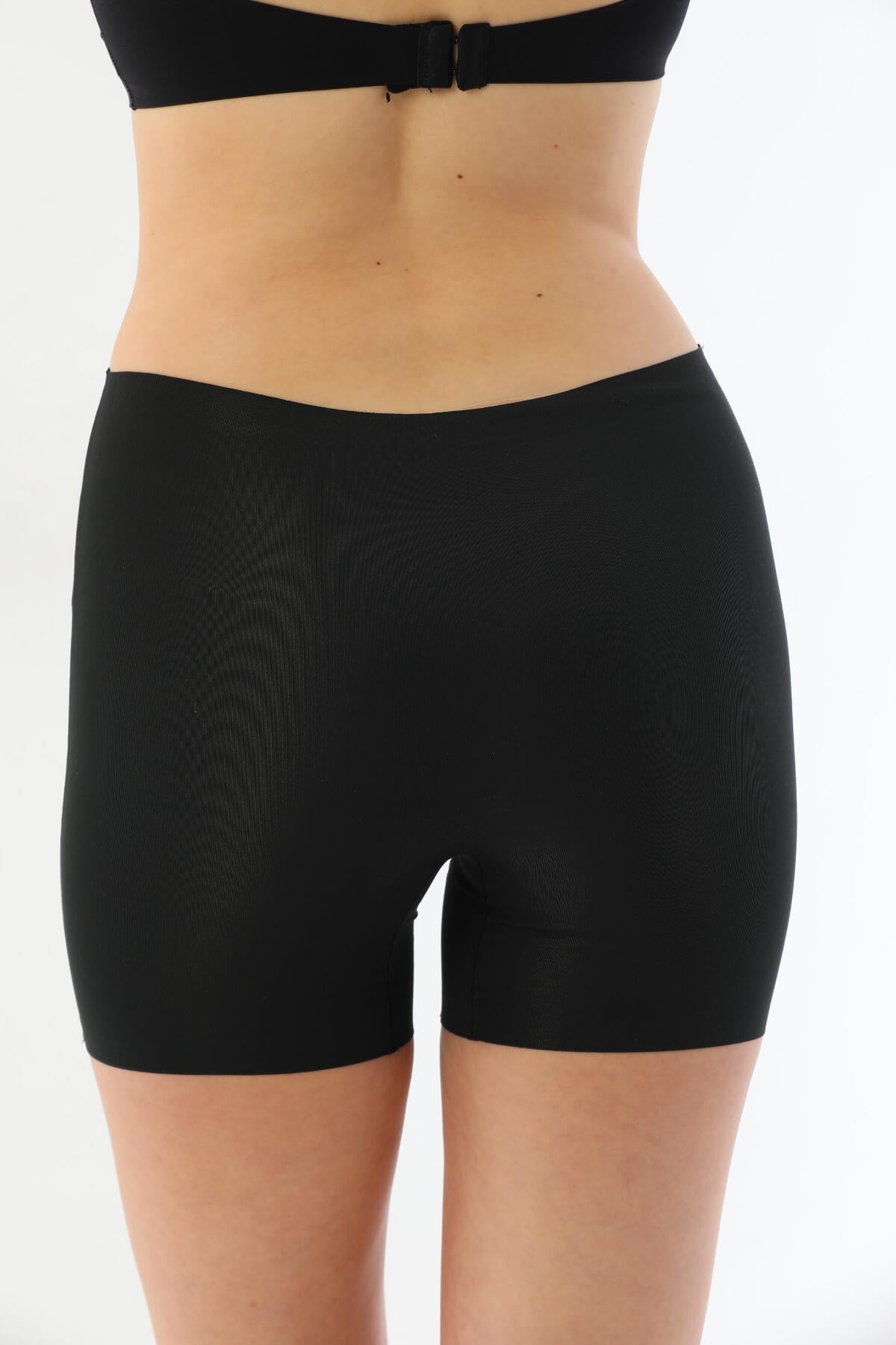 SİYAH DesBerries 2703 Lazer Kesim İz Yapmaz Hayalet Boxer