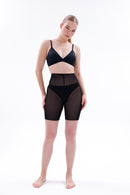 SİYAH DesBerries EMAY 2705 Lazer Tül Boxer Hayalet Korse