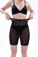 SİYAH DesBerries EMAY 2705 Lazer Tül Boxer Hayalet Korse