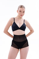 SİYAH DesBerries EMAY 2706 Lazer Tül Slip Hayalet Korse