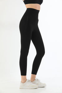 SİYAH 2711 Lazer Kesim Fermuarlı Uzun Tayt