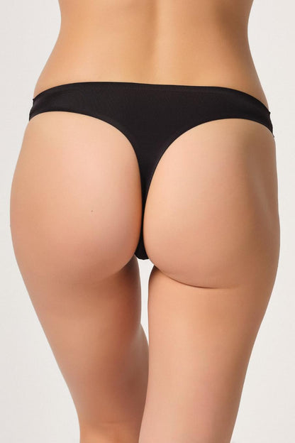 SİYAH DesBerries 2802 Yapıştırma Lazer Kesim String Külot