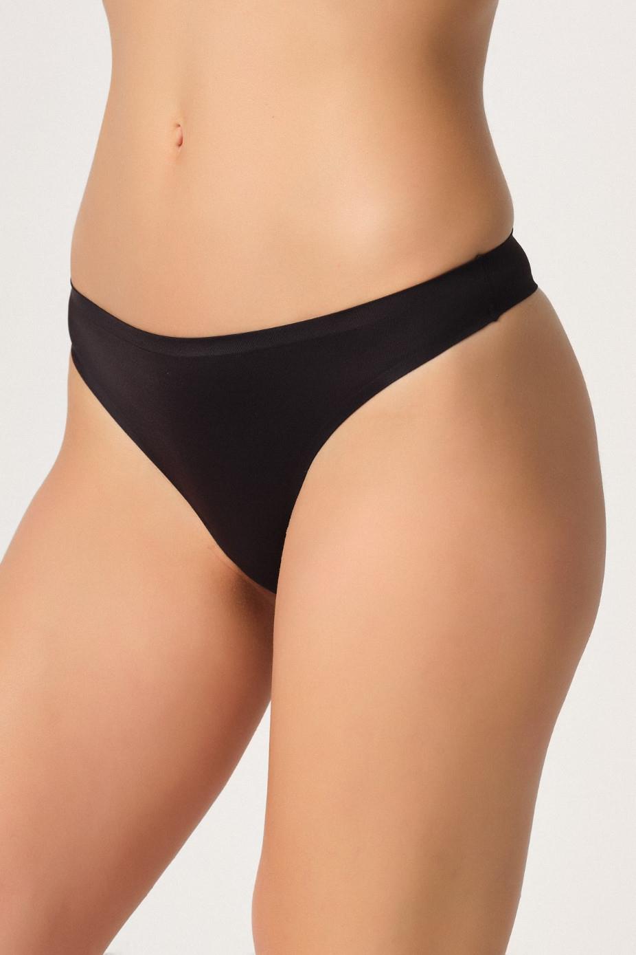 SİYAH DesBerries 2802 Yapıştırma Lazer Kesim String Külot