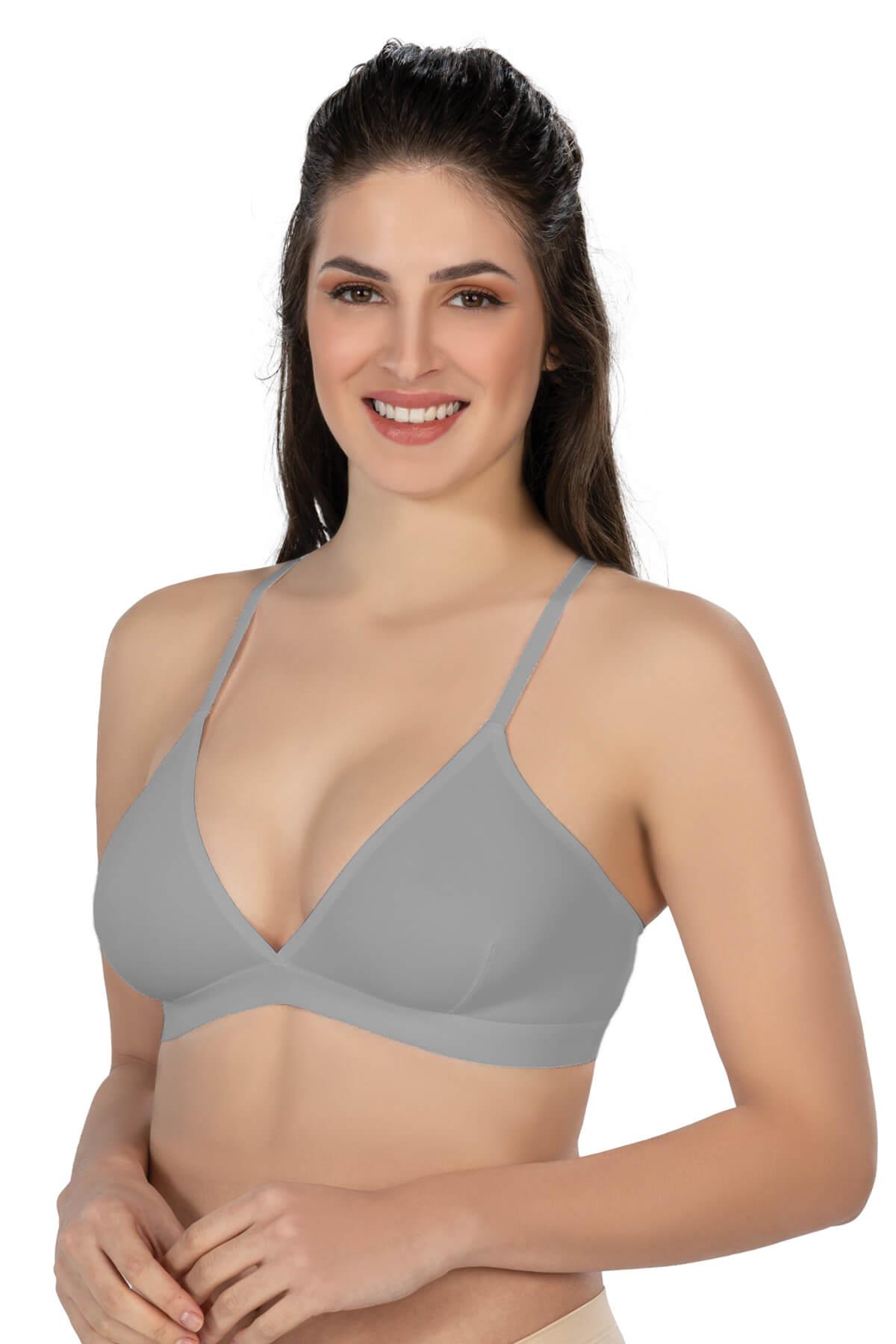 GRİ DesBerries 2809 Lazer Kesim Yapıştırma İz Ypmz Sütyen