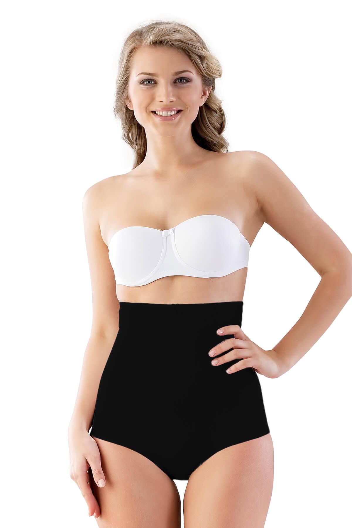 SİYAH DesBerries 2813 Yüksek Bel Slip Lazer Korse