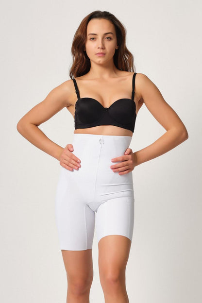 BEYAZ DesBerries 2814 Double Yüksek Bel Boxer Lazer Korse